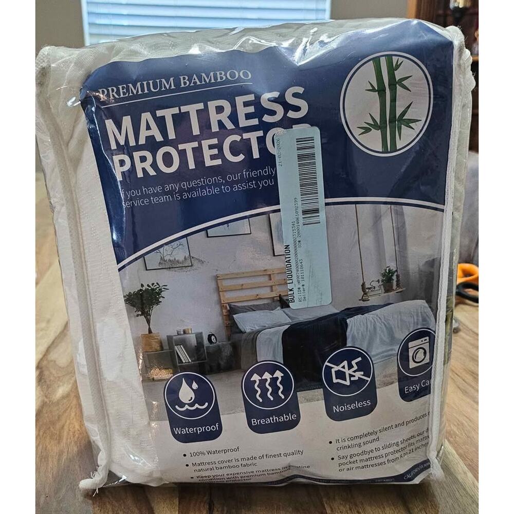 California King Premium Bamboo Mattress Protector Cover 72 x 84